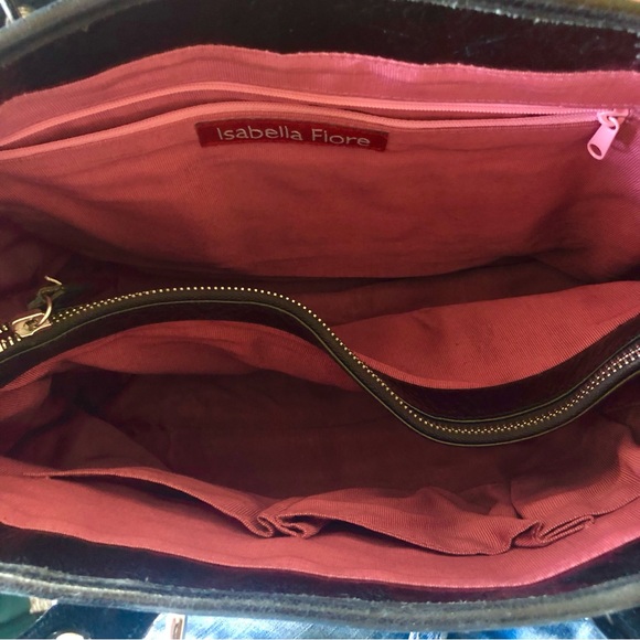 ISABELLA FIORE leather, patchwork bag. Excellent condition. Vintage black๐ - Picture 15 of 16